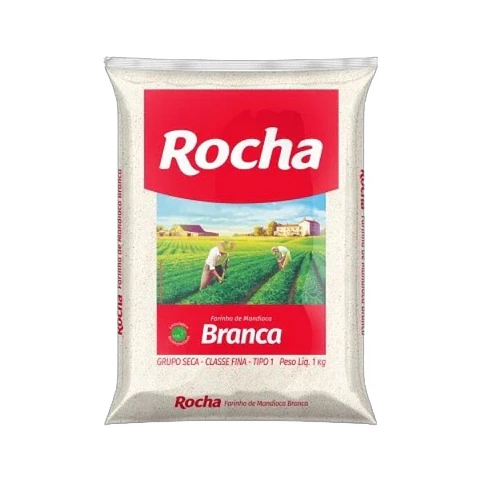 Farinha de Mandioca Branca Rocha 1kg