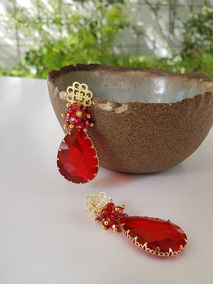Aros Selene Rojo