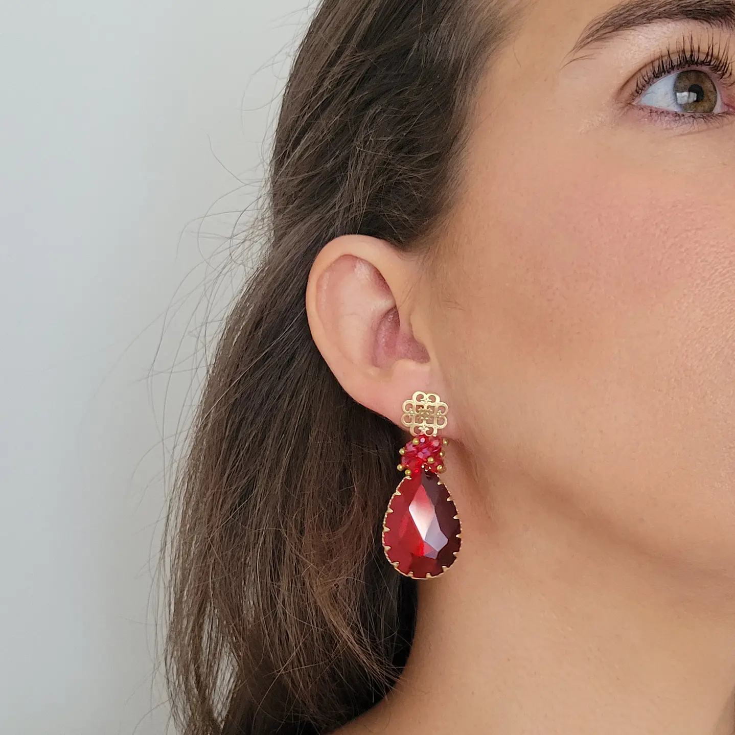Aros Selene Rojo 2