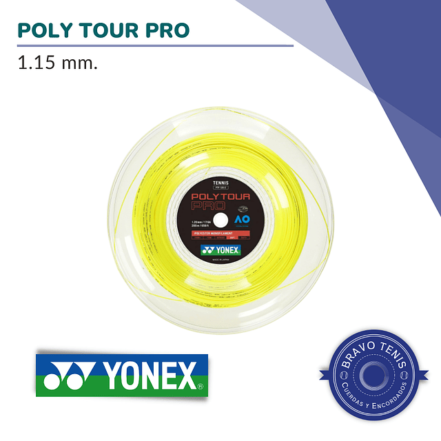 Yonex - Rollo Cuerda De Polytour Pro 1.15 mm.