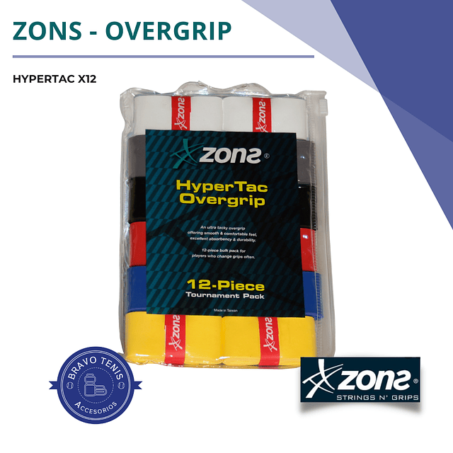 Overgrip Zons - Hypertac x12 Multicolor