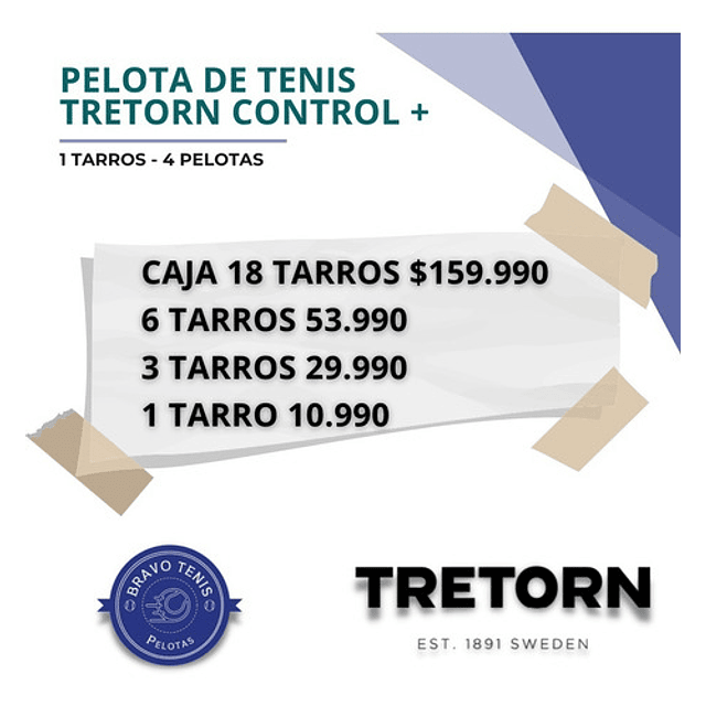 3 Tarros De Pelotas De Tenis Tretorn - Control +  X4