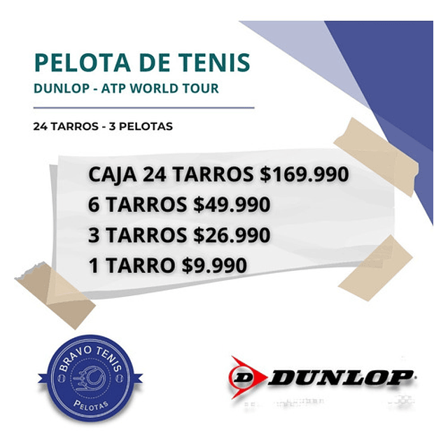 3 Tarros De Pelota De Tenis Dunlop - Atp World Tour X3