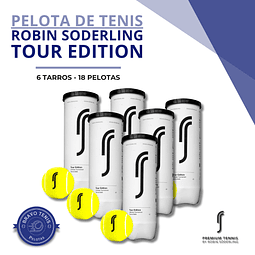 6 Tarros De Pelota De Tenis Robin Soderling - Tour Edition