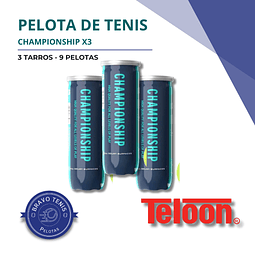 3 Tarros De Pelotas De Tenis Teloon - Championship X3