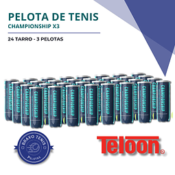 Caja 24 Tarros De Pelota De Tenis Teloon - Championship X3