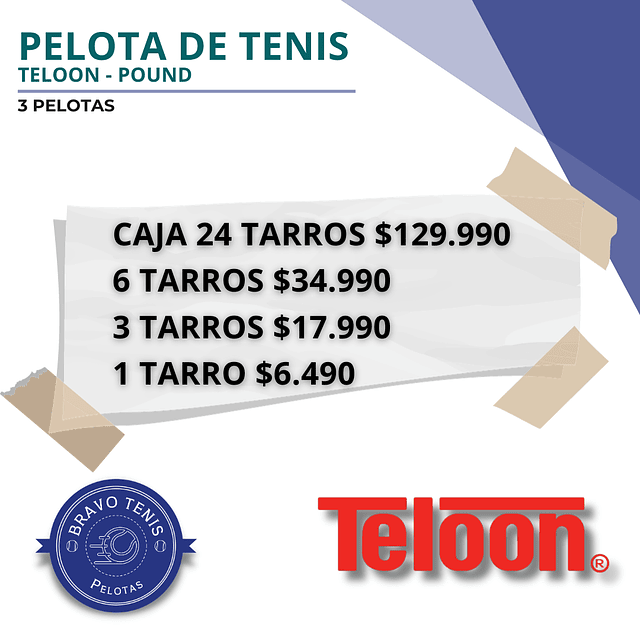 1 Tarro De Pelotas De Tenis Teloon - Pound X3