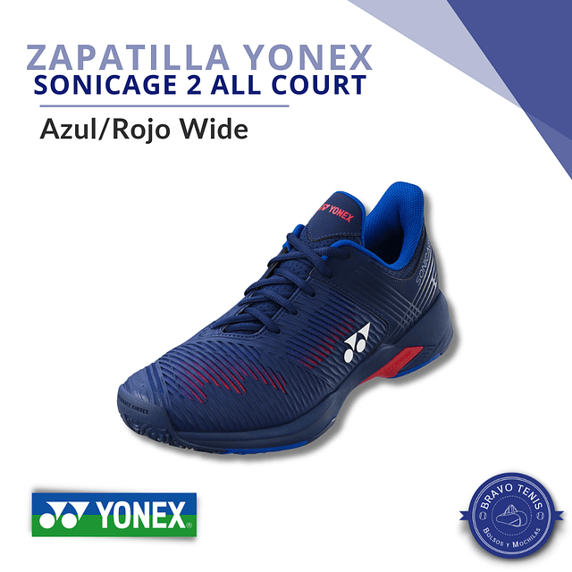 Zapatilla Yonex - Sonicage 2 All Court Azul/rojo
