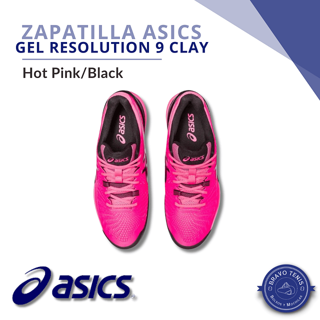 Zapatillas Asics - Gel Resolution 9 Clay Hot Pink Black