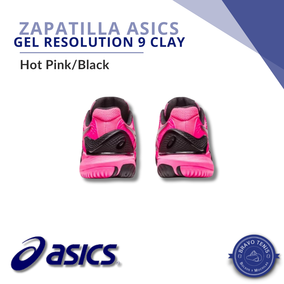 Zapatillas Asics - Gel Resolution 9 Clay Hot Pink Black