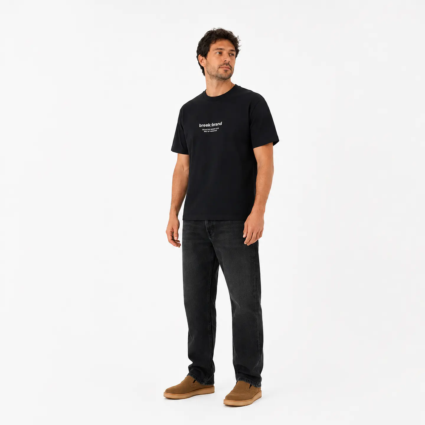 Polera Regular Fit “breek:brand” — Essential Black 3
