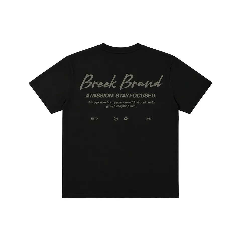 Polera Regular Fit “Breek Brand” — Signature Minimal Tee 1
