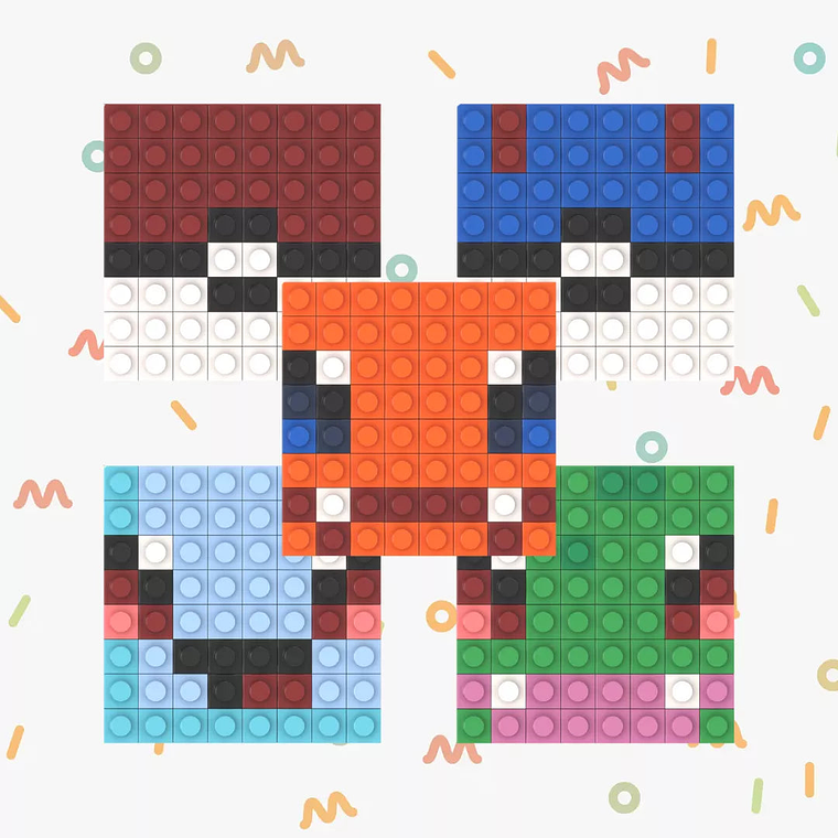 Colección Mini Mosaicos Pokémon - 64 piezas - sticker o imanes 2