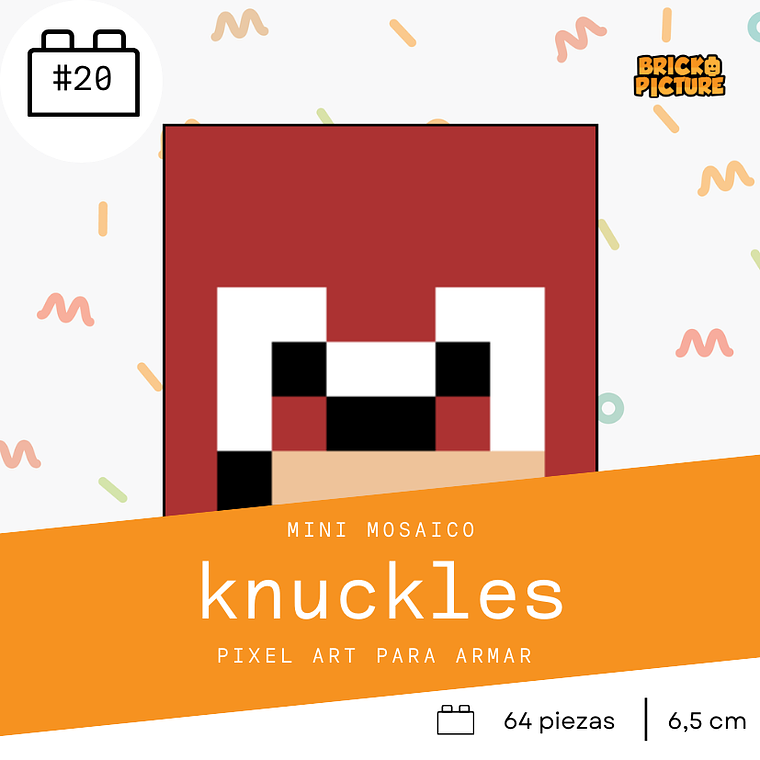 Colección Mini Mosaicos Sonic - 64 piezas - sticker o imanes 5