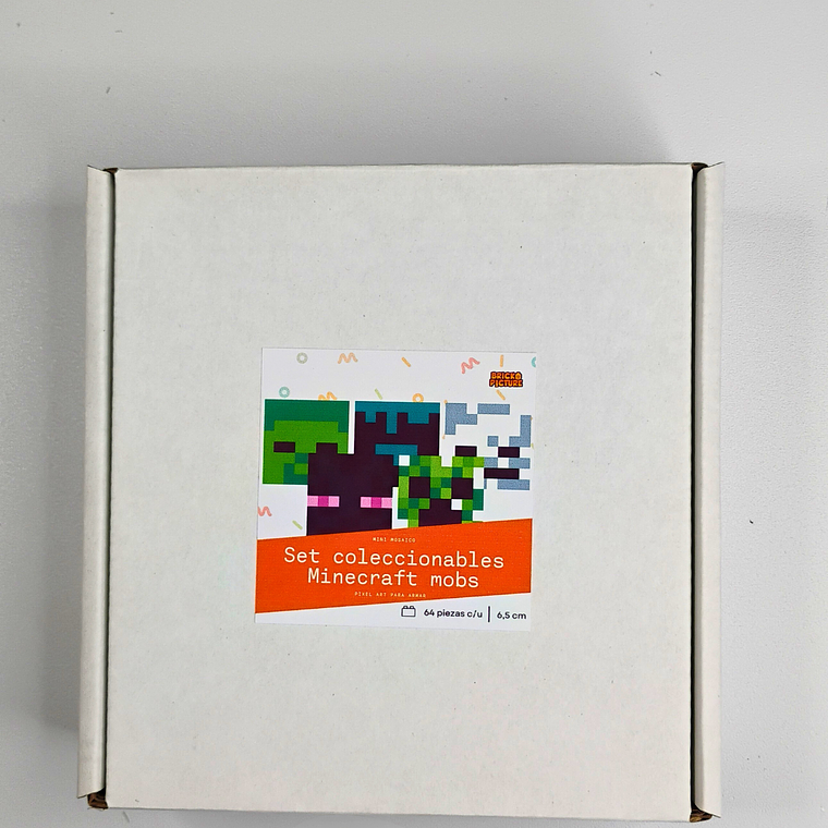 Colección Mini Mosaicos Minecraft Enemigos - 64 piezas - sticker o imanes 1
