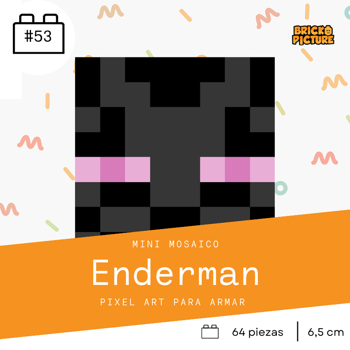 Colección Mini Mosaicos Minecraft Enemigos - 64 piezas - sticker o imanes 5