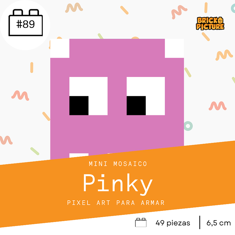Colección Mini Mosaicos Pac-man - 49 piezas - sticker o imanes 10