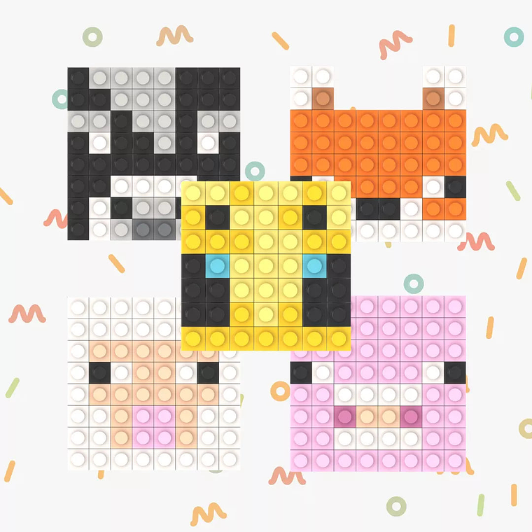 Colección Mini Mosaicos Minecraft Mobs - 64 piezas - sticker o imanes 2