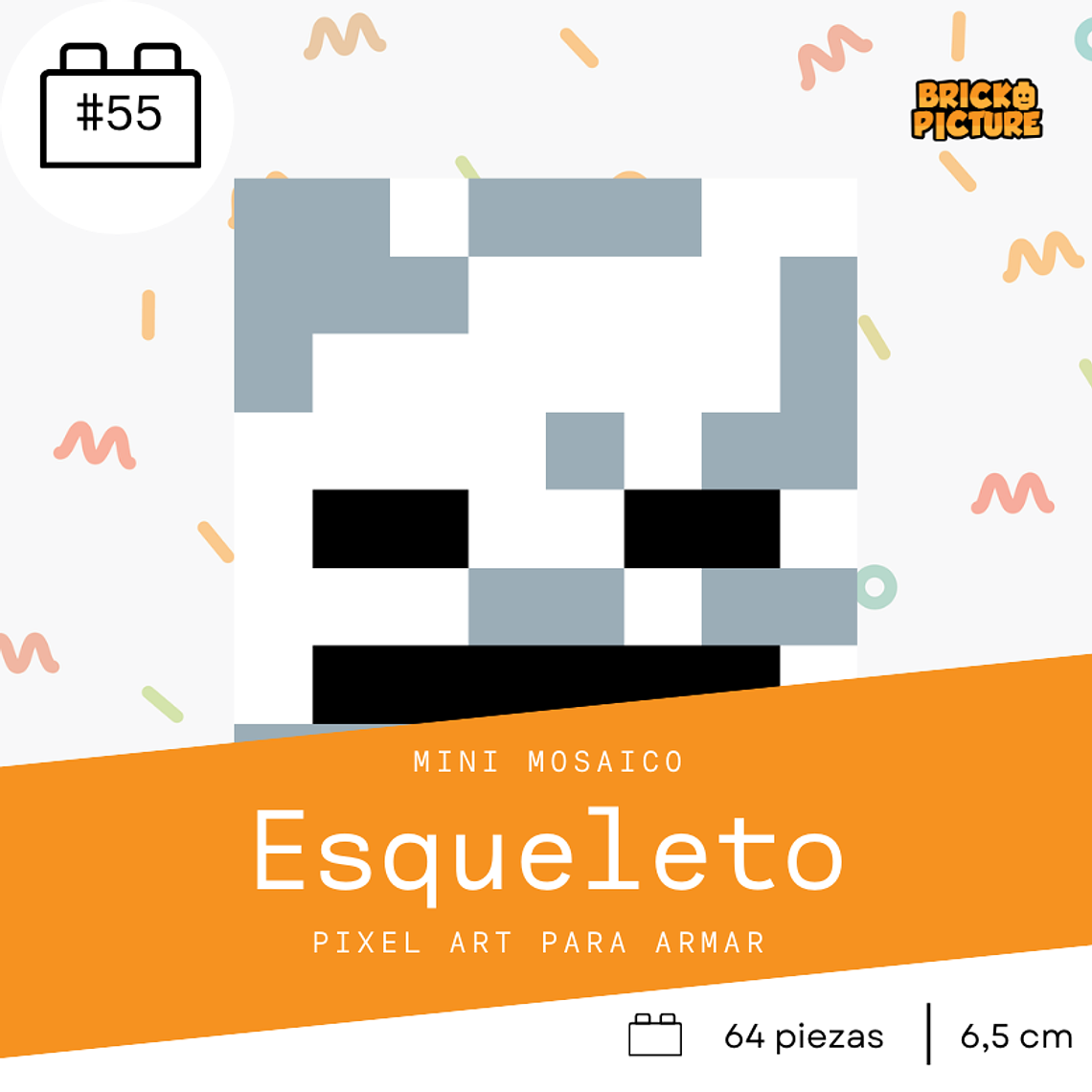 Colección Mini Mosaicos Minecraft Enemigos - 64 piezas - sticker o imanes 6