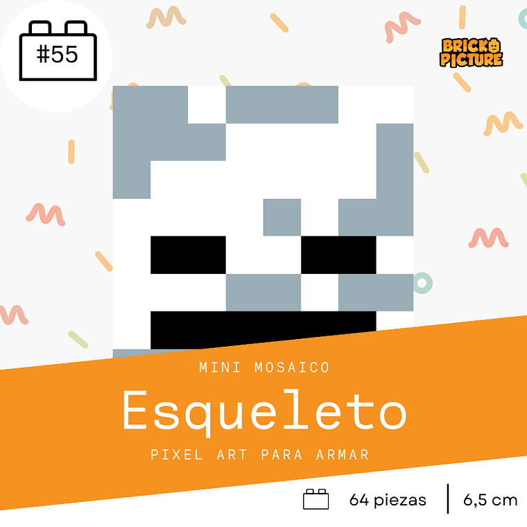 Colección Mini Mosaicos Minecraft Enemigos - 64 piezas - sticker o imanes 6