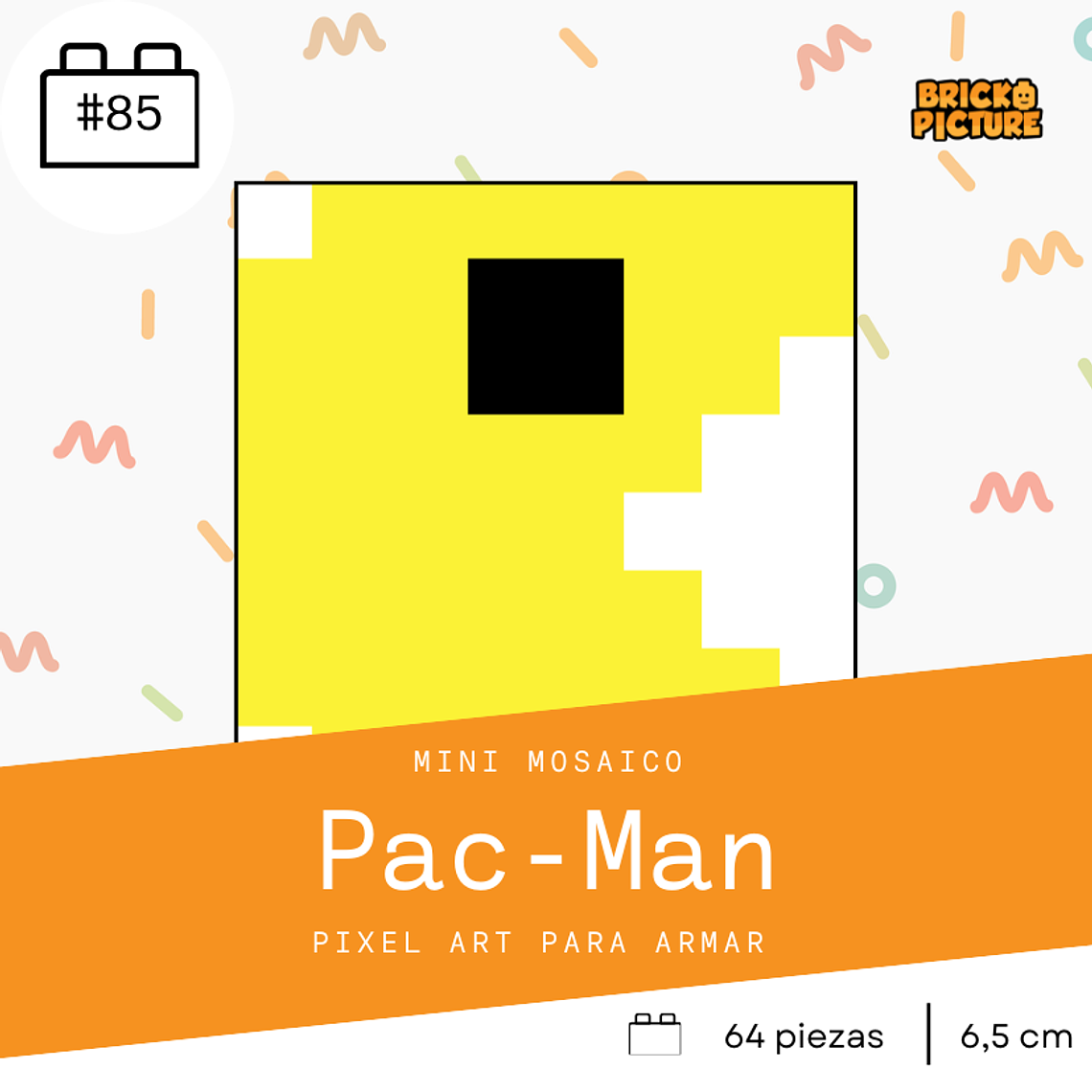 Colección Mini Mosaicos Pac-man - 49 piezas - sticker o imanes 11