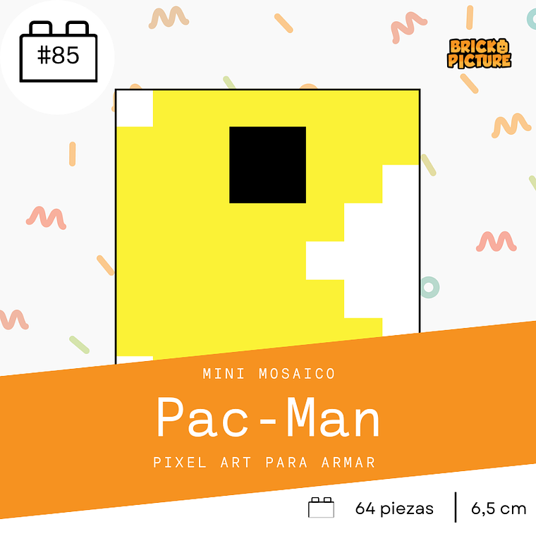 Colección Mini Mosaicos Pac-man - 49 piezas - sticker o imanes 11