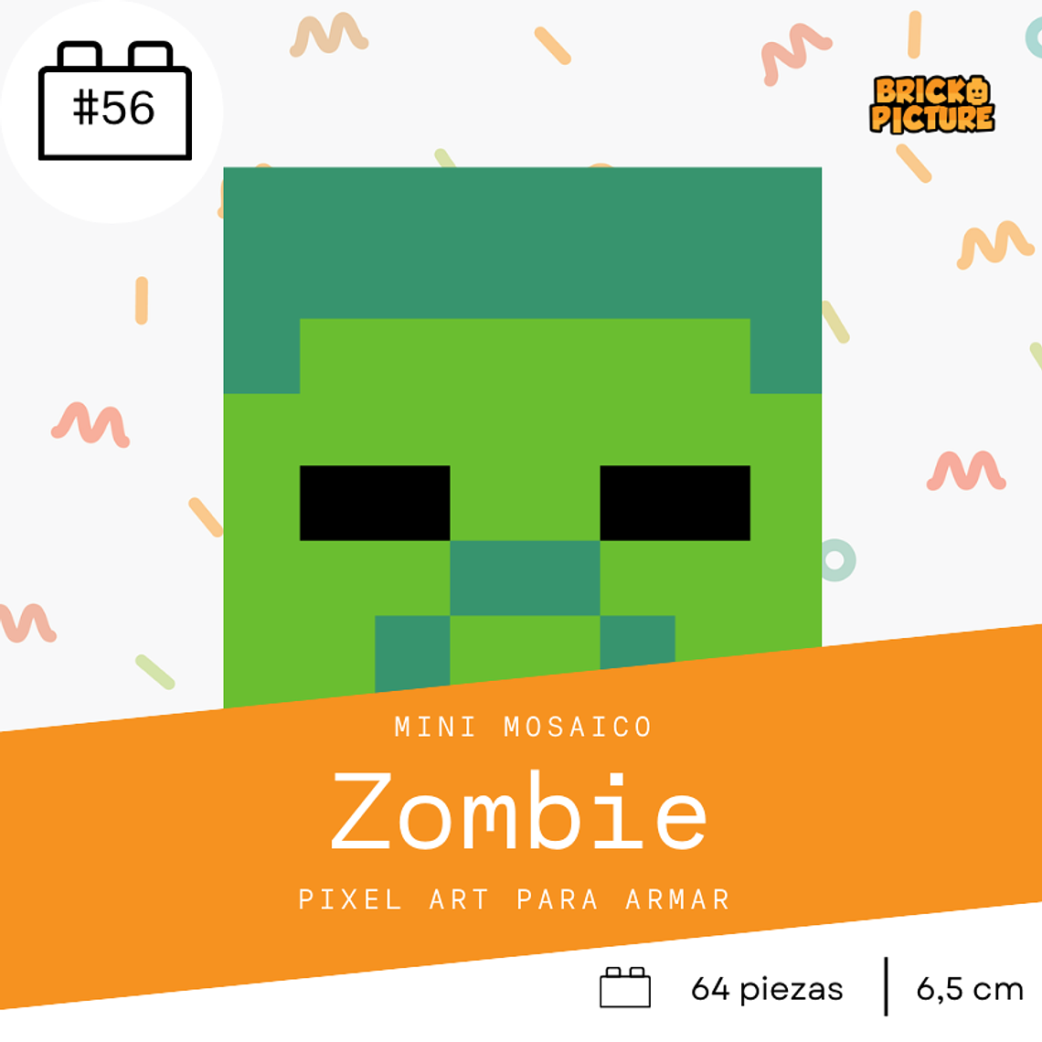 Colección Mini Mosaicos Minecraft Enemigos - 64 piezas - sticker o imanes 7