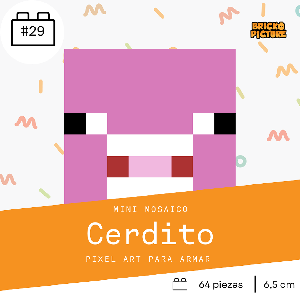 Colección Mini Mosaicos Minecraft Mobs - 64 piezas - sticker o imanes 6