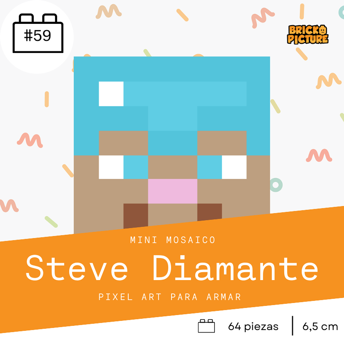 Colección Mini Mosaicos Minecraft - 64 piezas - sticker o imanes 5