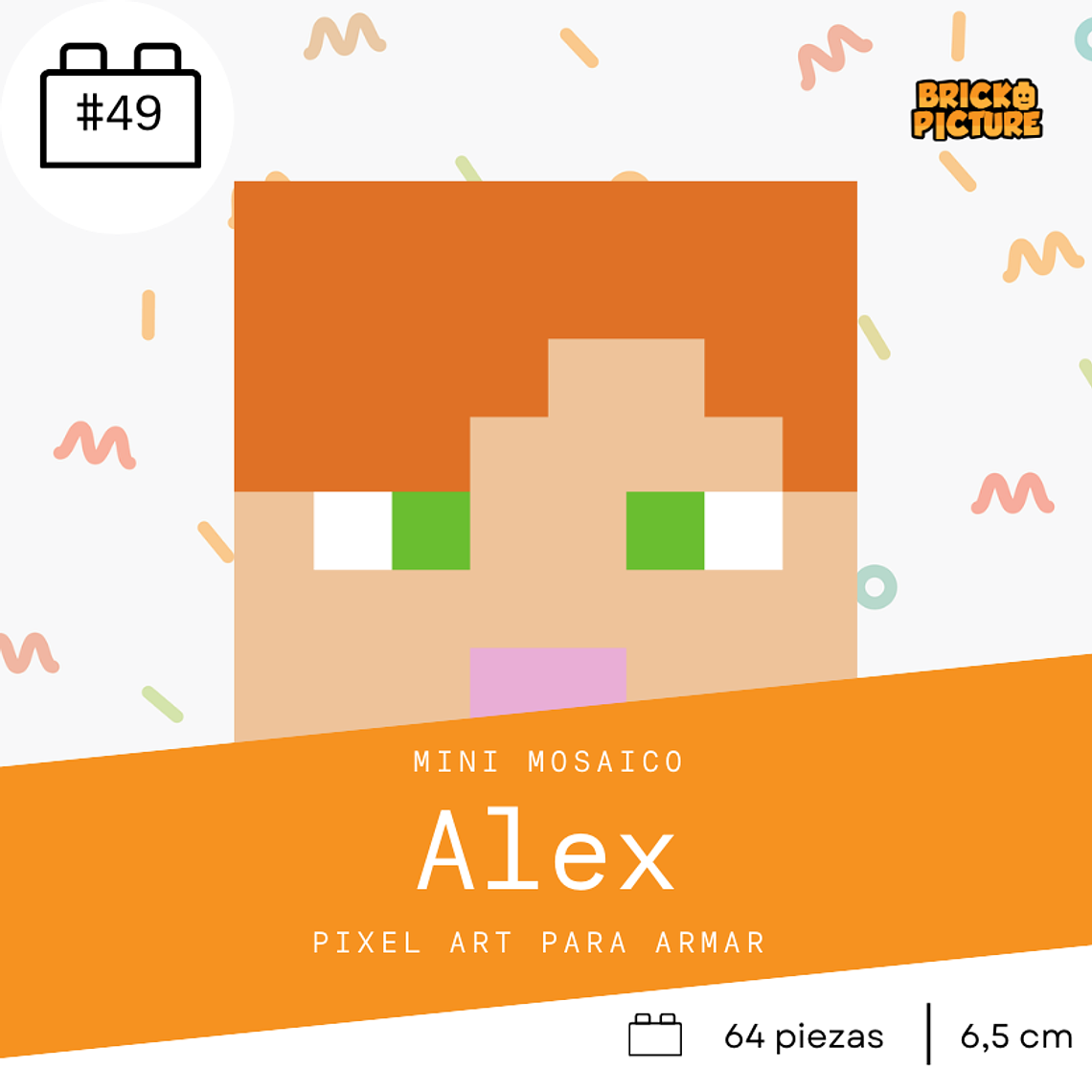 Colección Mini Mosaicos Minecraft - 64 piezas - sticker o imanes 7