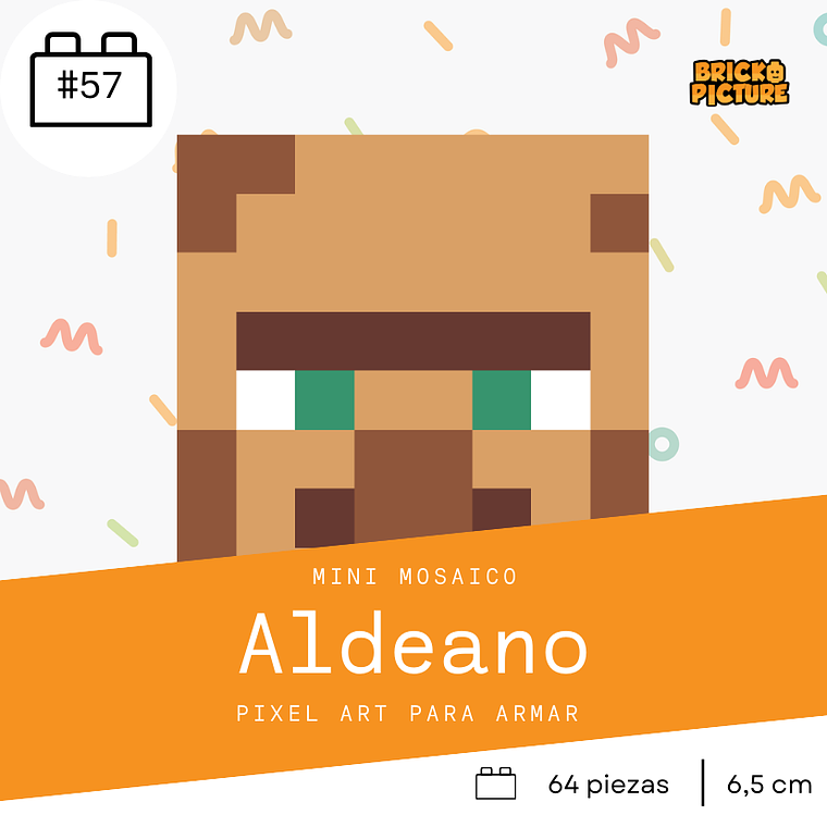 Colección Mini Mosaicos Minecraft - 64 piezas - sticker o imanes 8