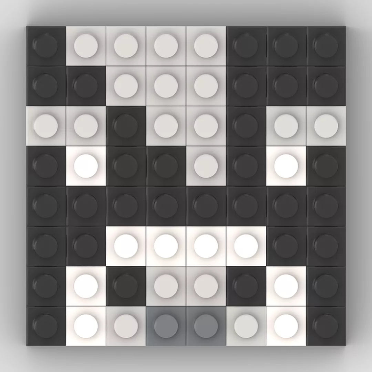 Colección Mini Mosaicos Minecraft Mobs - 64 piezas - sticker o imanes 16