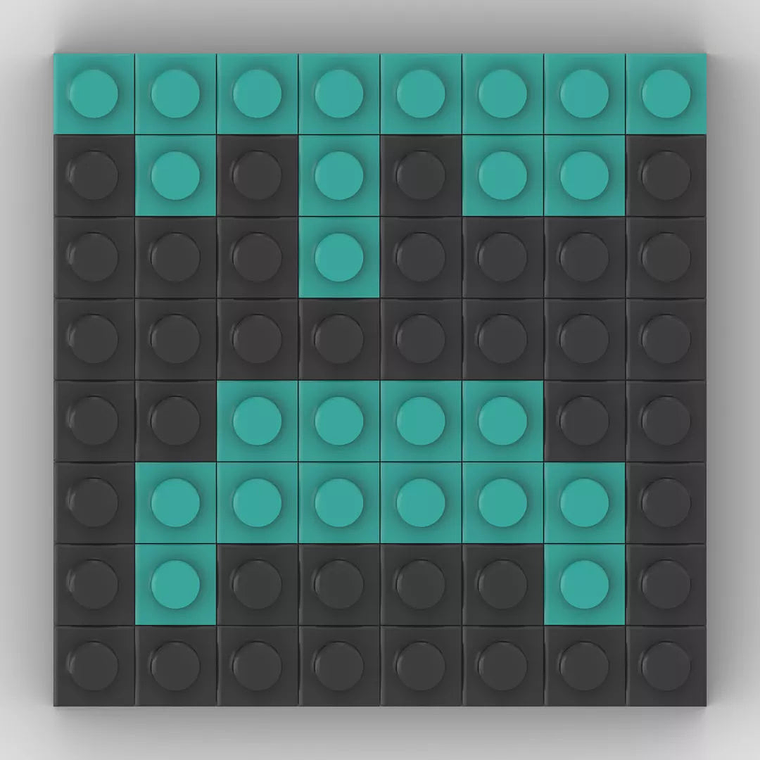 Colección Mini Mosaicos Minecraft Enemigos - 64 piezas - sticker o imanes 20