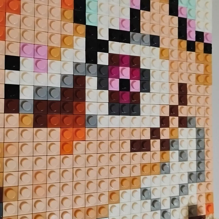 Cuadro pixel art Luffy Gear 5 - One Piece - 1024 piezas ARMADO 4