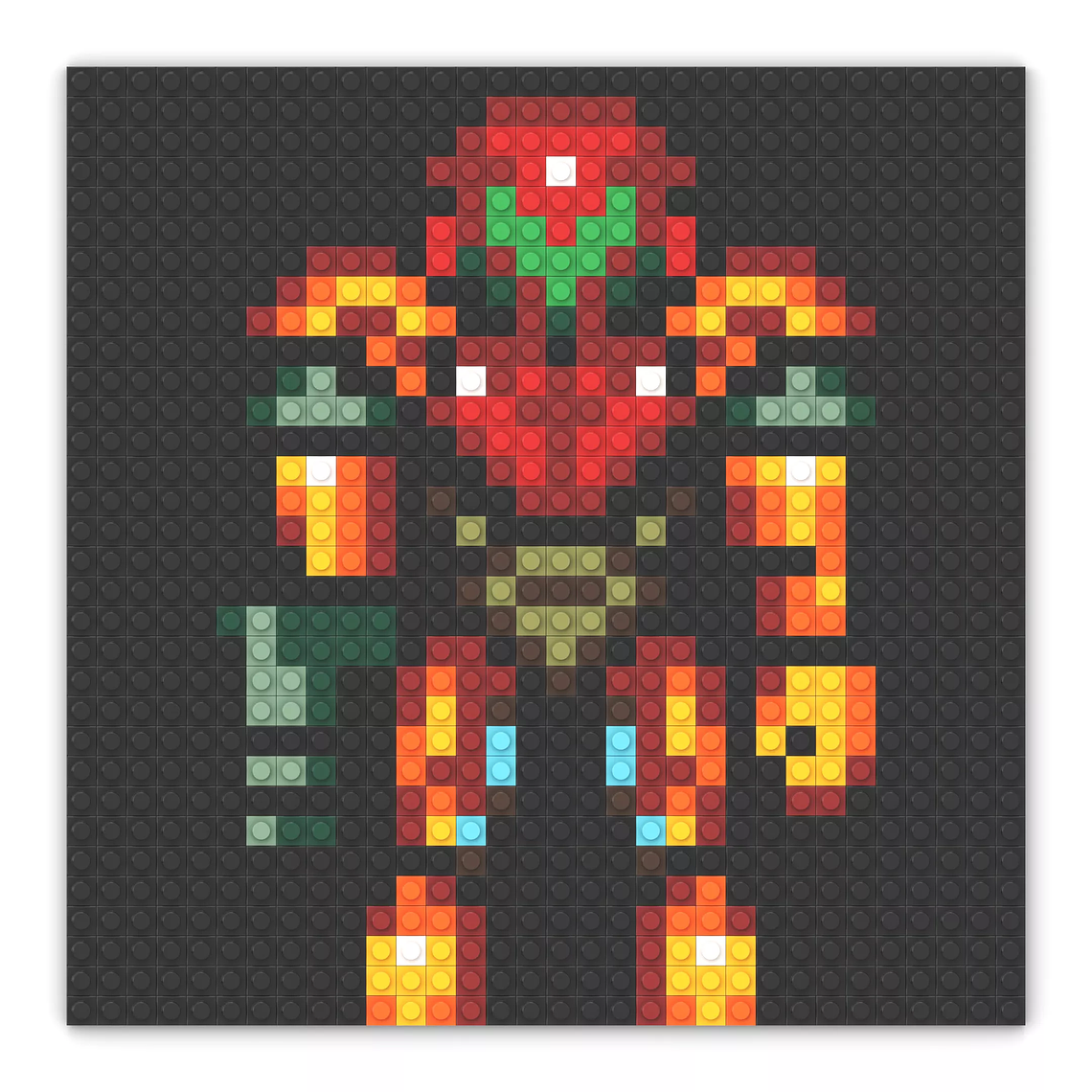 Cuadro Samus Metroid - Para Armar - 25cm - 1024 piezas 1