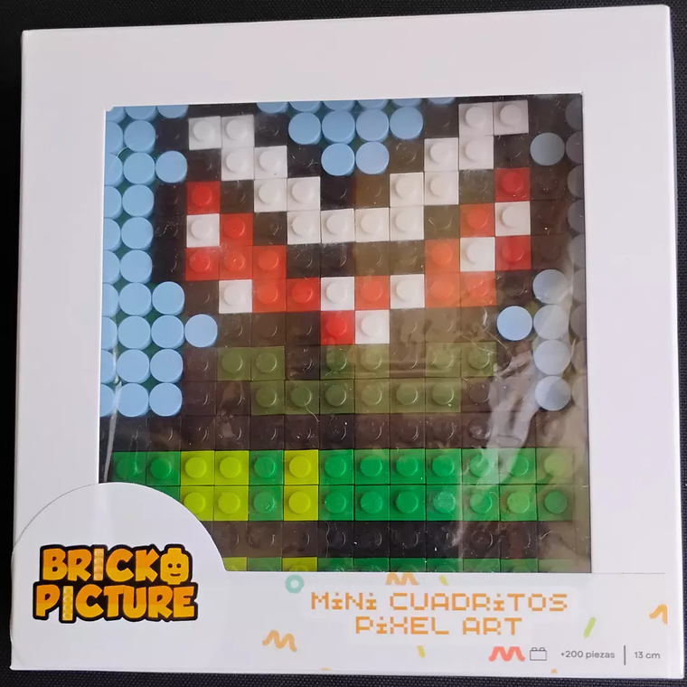 Mini cuadros de Mario Bros en pixel art Para Armar - 13cm 256 piezas 8