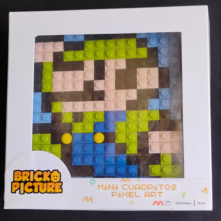 Mini cuadros de Mario Bros en pixel art Para Armar - 13cm 256 piezas 12