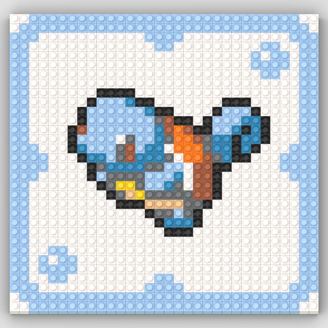 Mosaico pixel art para Armar – Pokémon Retro Iniciales - 25cm | 1024 piezas 2