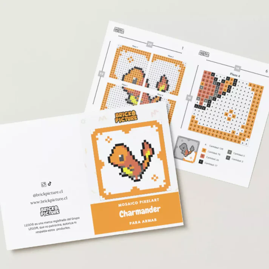 Mosaico pixel art para Armar – Pokémon Retro Iniciales - 25cm | 1024 piezas 4