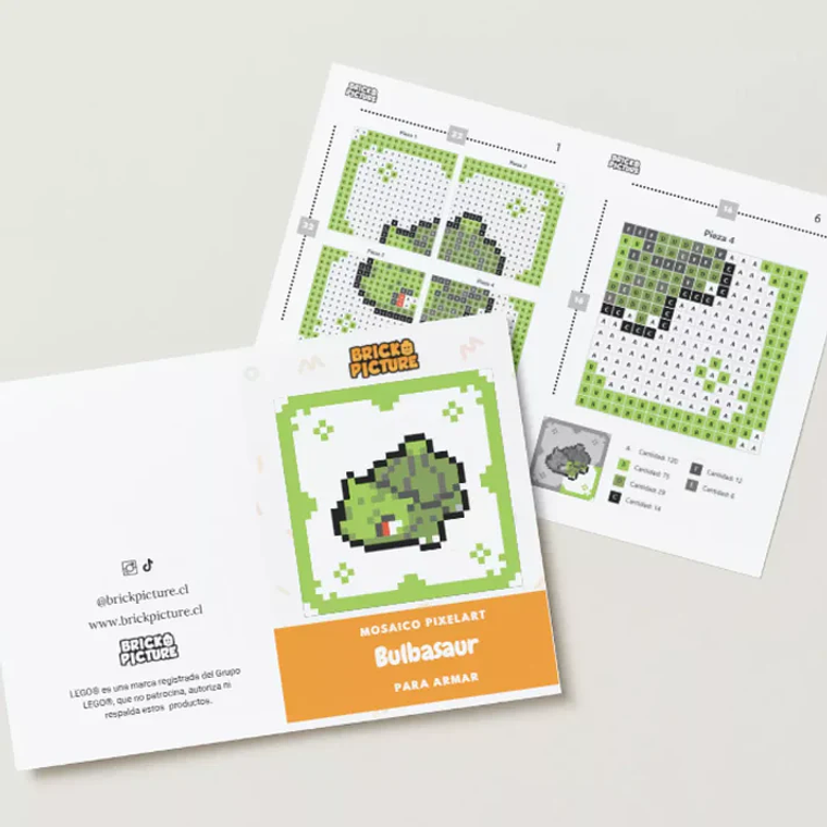 Mosaico pixel art para Armar – Pokémon Retro Iniciales - 25cm | 1024 piezas 5