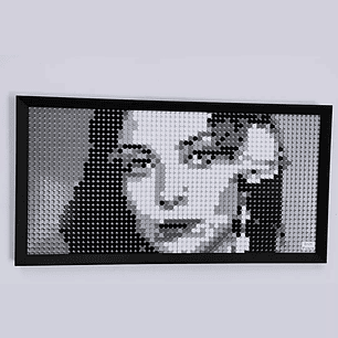 Cuadro Retrato Mon Laferte Pixel Art - Mosaico 2048 Piezas | BrickPicture