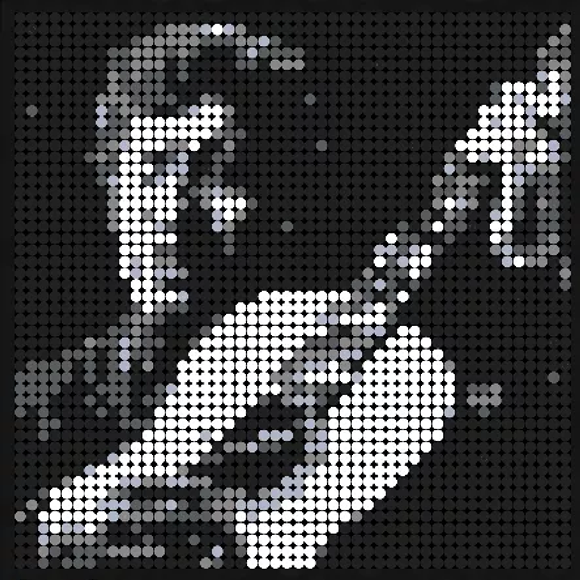 Retrato Pixel Art de Víctor Jara – Mosaico en 2500 Piezas | Diseño ARMADO 1