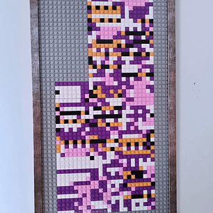 Cuadro Pixel Art Pokémon MissingNo – Mosaico de 2048 Piezas Tipo LEGO® | Arte Enmarcado para Coleccionistas
