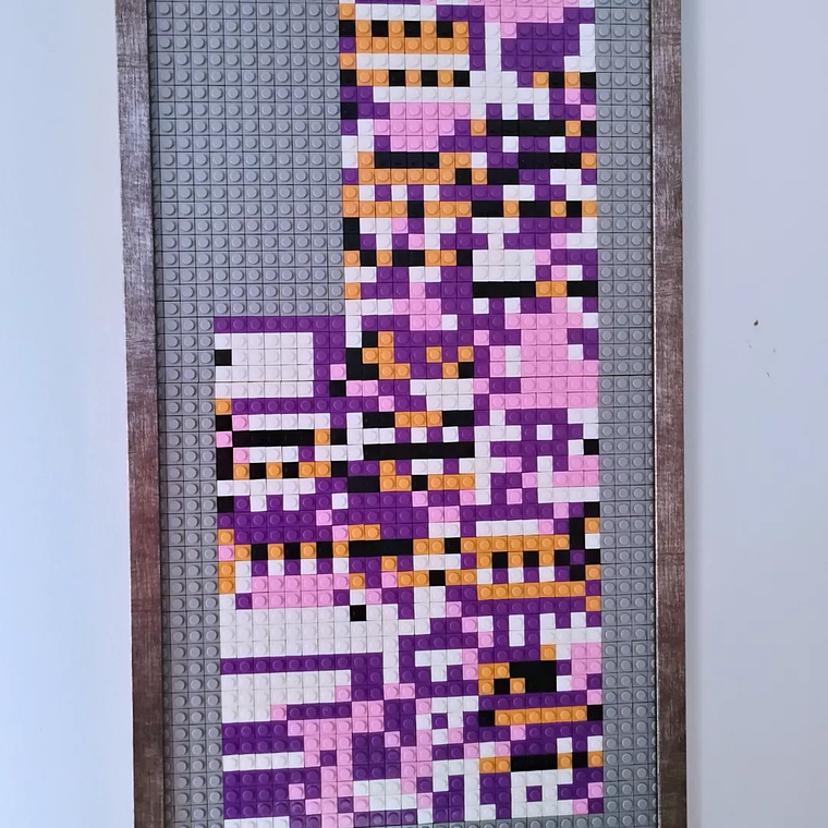 Cuadro Pixel Art Pokémon MissingNo – Mosaico de 2048 Piezas Tipo LEGO® | Arte Enmarcado para Coleccionistas 1