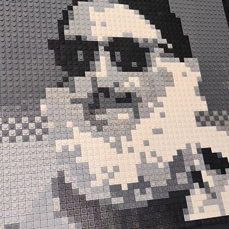 Retrato Pixel Art El Macha - 2500 piezas 50x50 cm ARMADO 4