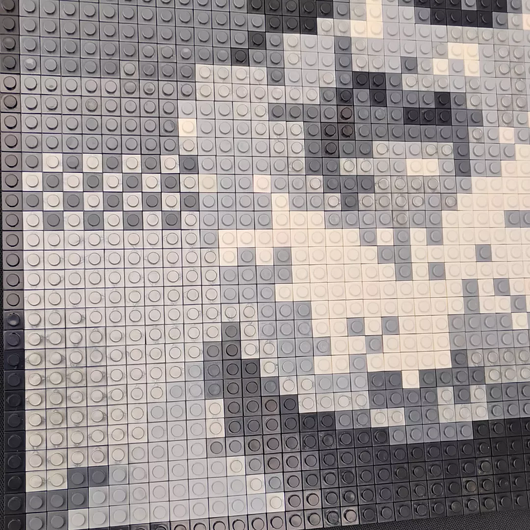 Retrato Pixel Art El Macha - 2500 piezas 50x50 cm ARMADO 6