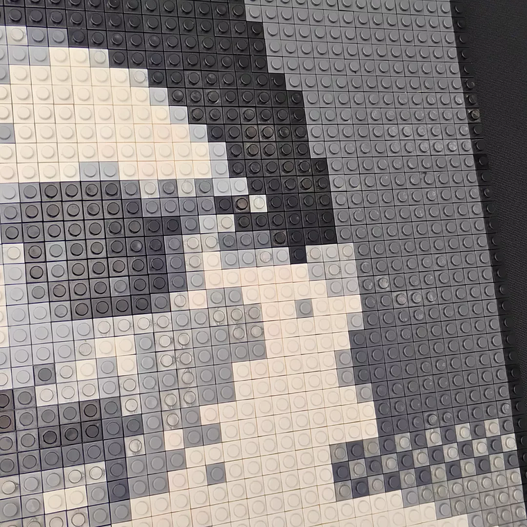 Retrato Pixel Art El Macha - 2500 piezas 50x50 cm ARMADO 7