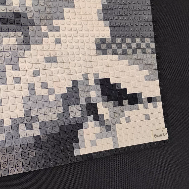 Retrato Pixel Art El Macha - 2500 piezas 50x50 cm ARMADO 8