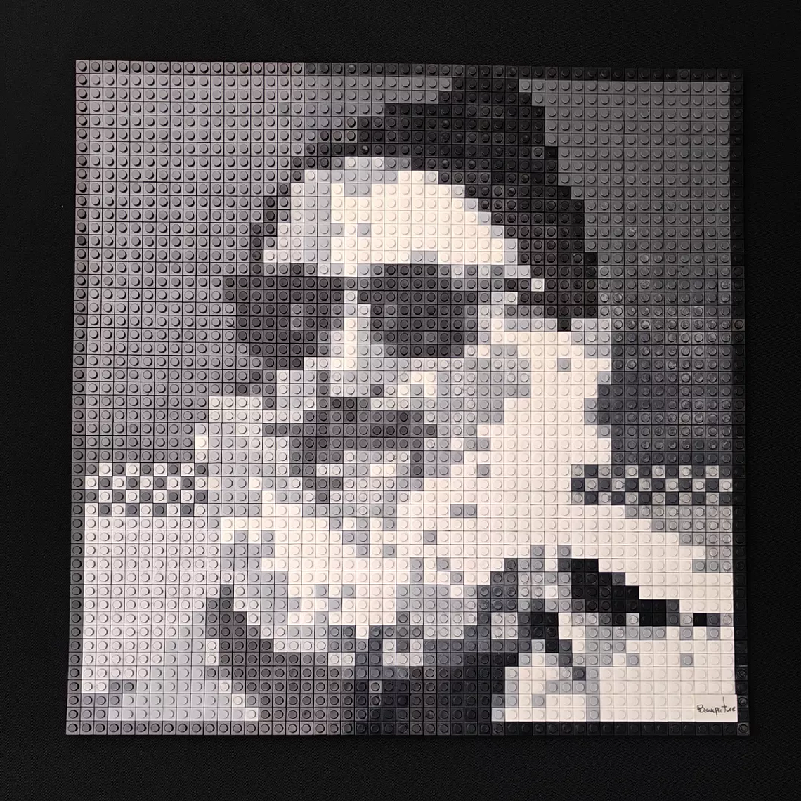 Retrato Pixel Art El Macha - 2500 piezas 50x50 cm ARMADO 10