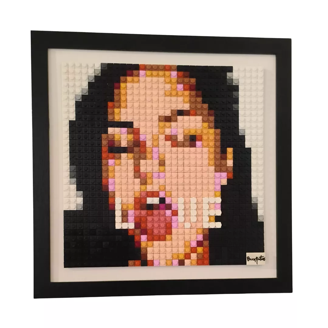 Cuadro Pixel Art Love – Sasha Grey | Mosaico Decorativo en Bloques 33x33 cm 1
